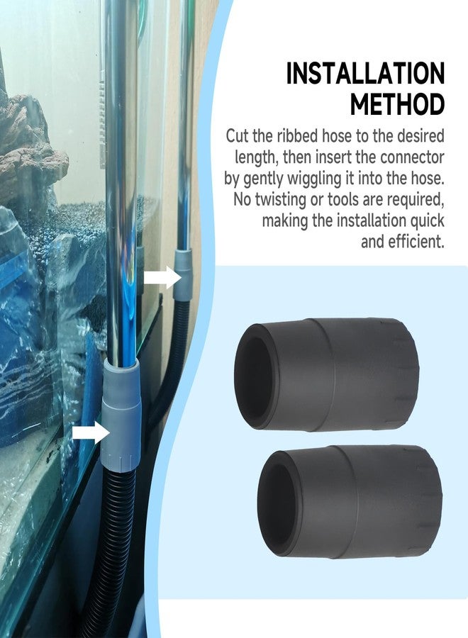 Aigemsi (2-Pack) A20017 Rubber Hose Adapter, Compatible with Fluval 304, 305, 306, 307, 404, 405, 406, 407 Canister Filters with Ribbed Hosing - Image 5
